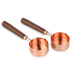 Cuillère à café de cuisine à domicile avec long manche en bois Accessoires d'ustensiles en bambou pour l'assaisonnement Boîte de mesure Emballé Outil à épices en métal - Product Image 1