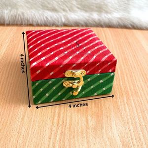 Boîte de monnaie carrée de la boîte à bijoux cadeau faite à la main, boîte-cadeau Fruits secs pour mariage, Hldi, Mehendi, boîte de faveurs de retour - Product Image 4