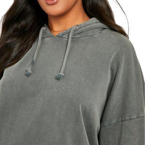 Sudaderas con Capucha de Algodón de Corte Cuadrado, Secado Rápido y Ecológicas para Mujer de Talla Grande, con Bolsillo Tipo Canguro, Diseño Personalizable y Opciones de Impresión - Product Image 5