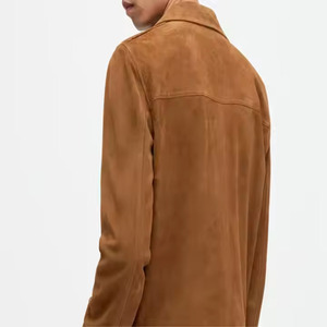 Veste en cuir véritable pour hommes de la meilleure qualité pour l'automne et l'hiver High Street Style couleur unie avec service OEM Veste en cuir pour hommes - Product Image 3
