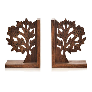 Serre-livres de décoration intérieure moderne Design élégant Organisateur de livres en bois et en métal Prix de gros Artisanat - Product Image 5