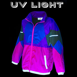 Veste coupe-vent rétro unisexe style vintage fermeture éclair en nylon avec poignets élastiques et poches veste légère et aux couleurs contrastées - Product Image 3