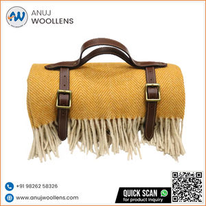 Manta de Lana Pura con Diseño Espigado, Gran Venta 2026, Disponible a Precio Accesible - Product Image 5