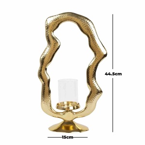 Portavelas de metal estilo granja rústica de fabricante OEM con acabado envejecido y marco resistente hecho para interiores - Product Image 6