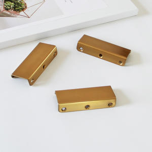 Tirador de armario de aleación de Zinc en forma de L minimalista moderno para cocina, dormitorio, muebles, tocador, armario, cajón montado en el borde - Product Image 1