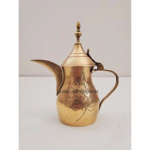 Newest Design Metal Arabic <b>Coffee</b> Dallah Shiny Gold Finished for Home & Hotels Kitchenware Tabletop Tea & <b>Coffee</b> <b>Pots</b> Supply - Product Image 6