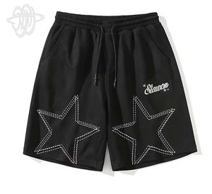 Pantalones Cortos Vintage para Hombre, 100% Algodón, Gruesos, Desgastados, Bordados, con Serigrafía, Corte y Costura Personalizados, ODM OEM - Product Image 3