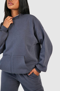 Chándales de gran tamaño personalizados para mujer, conjunto de dos piezas, nueva ropa de calle informal, chándales de algodón 100% de Color sólido para mujer - Product Image 4