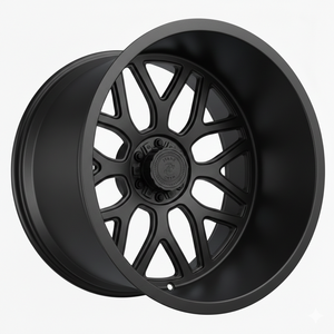 Jante forgée tout-terrain : design Deep Dish Mesh, bicolore argent/or, compatible Fuel/Moto Metal, 20x12/22x14, 8x165.1/8x170, spécifications robustes - Product Image 3