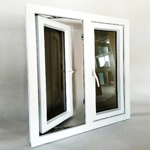 Nhà bếp Vinyl PVC khuôn cửa sổ phong cách Châu Âu cách nhiệt uPVC đôi kính Bản lề cửa sổ - Product Image 2