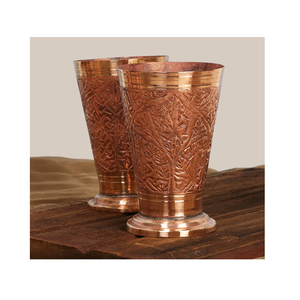 Copas de vino de cristal de cobre coloreadas sopladas a mano de lujo modernas únicas personalizadas al por mayor para accesorios de Bar - Product Image 2