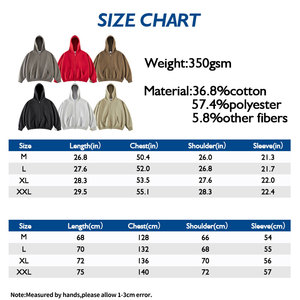 350G Heavyweight Custom Puff Printing Zip up Hoodies <b>Men's</b> Hooded Hoodies Double Zip Plain Blank <b>Fleece</b> <b>Oversized</b> <b>Hoodie</b> for <b>Men</b> - Product Image 3