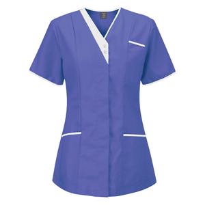 Uniformes quirúrgicos Mujer Scrub Set Médico Enfermera Salón de belleza Ropa DE TRABAJO Clínica Scrubs Top + Pantalón Spa Doctor Enfermería Túnica Traje - Product Image 3