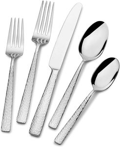 Ensemble de couverts pour restaurant et hôtel, en argent, en acier inoxydable, cuillère à dîner, fourchette, couteau, couverts avec manche épais - Product Image 4