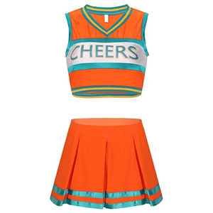 Uniforme de cheerleading personnalisé avec logo d'équipe imprimé, respirant, de haute qualité, vêtements de sport d'extérieur, 100% polyester/coton, personnalisable - Product Image 2