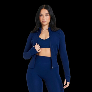 Nouvelle arrivée Veste de sport pour femme Gym Fitness Entraînement Yoga Manches longues Séchage rapide Combinaison zippée Imprimé Printemps Polyester/Nylon - Product Image 2