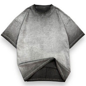 เสื้อยืดคอกลมแขนสั้นผ้าฝ้าย 100% ระบายอากาศ แห้งเร็ว สไตล์ลำลอง แฟชั่น คุณภาพสูง ผ้าฟลีซ 220 กรัม ทรงโอเวอร์ไซส์ สไตล์วินเทจ สำหรับผู้ชาย - Product Image 4