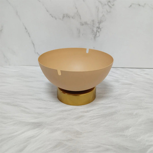 ชามสเตนเลสของหวานทันสมัยพร้อมฐานหินสีชมพูชามเสิร์ฟของตกแต่งหรูหราสำหรับใช้ในบ้านและโรงแรม - Product Image 6