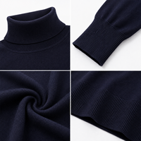 Pull en tricot personnalisé pour femmes, col haut, extensible, à manches longues, coupe ajustée, pour l'hiver