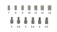 Juego de 36 piezas de llaves de vaso de 1/4'' con punta cruzada de 6 puntos, de acero al cromo vanadio, herramientas manuales de mecánico, OEM con estuche moldeado por soplado