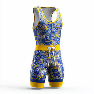 Singlet de lutte en sublimation pour jeunes lycéens, en spandex, petit singlet de lutte en spandex, hauts de lutte pour garçons, singlet avec nom d'équipe - Product Image 2