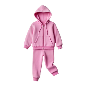 Conjunto de Sudadera con Capucha para Niñas a la Moda con un Lindo Diseño Estampado, Material de Felpa Suave, Forro Interior Cálido, para Uso Diario y Actividades al Aire Libre - Product Image 1