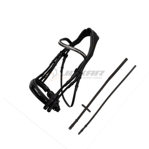 Brida para caballo con cabestro, ideal para uso en exteriores, estilo inglés, cuero artesanal con precisión, utilizando materiales de alta calidad. - Product Image 2