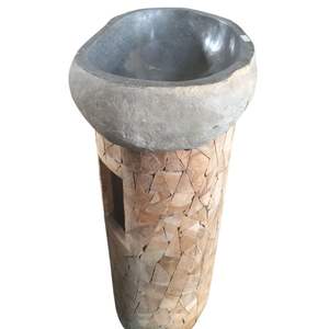 Lavabo de salle de bain de luxe minimaliste en marbre II, fait à la main, design moderne, Indonésie - Product Image 6