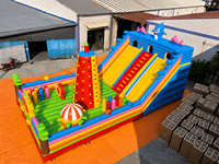 Aire de jeux pour enfants, trampoline gonflable géant et château, thème animaux dinosaures, matériau PVC, utilisation en extérieur, capacité 100-500 kg