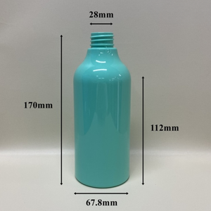 Bouteille d'emballage cosmétique en plastique PET vert jade 450ml avec pompe 28mm 42g pour shampooing et revitalisant fabriqué au Vietnam - Product Image 1