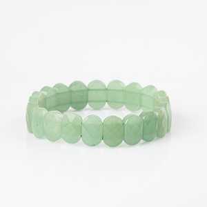 Green <b>Aventurine</b> Natural Stone Wide Cut <b>Bracelet</b> - Product Image 1