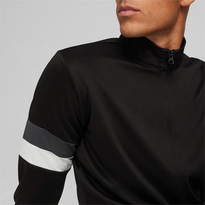 Survêtement de sport décontracté d'hiver pour hommes adultes, fermeture éclair, football et soccer, polaire, noir, col montant, vêtements d'entraînement - Product Image 4
