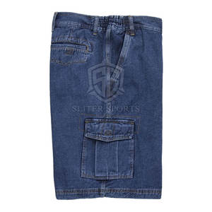 Meilleur matériau Short en jean léger de style High Street pour hommes Couleur unie 100% coton Respirant Porter Bas quantité minimale de commande - Product Image 5