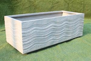 กระถางปลูกต้นไม้ไฟเบอร์กลาสสีเทาขนาดเล็กพร้อมพื้นผิวหยาบสำหรับใช้ในบ้านและสวน - Product Image 4