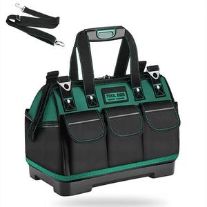 Tool Bag With Multiple Pockets Green Black Color Durable Carry Case For Tools Equipment Storage - Product Image 2