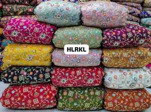 Tela Fendy con Cuentas Florales Bordadas Impresas Personalizadas, Antiestática, Transpirable, de Peso Medio, Tejido de Punto por Urdimbre, No Tejida, para Prendas de Vestir - Product Image 3