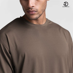 Gran oferta, camisetas personalizadas de cuello redondo con diseños deportivos de algodón, camisetas de manga corta con gráfico liso de talla grande para hombre - Product Image 6