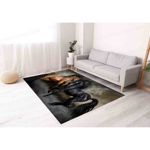Alfombra Estampada: Alfombra con Diseño de Dos Caballos, Alfombras para Amantes de los Caballos, Alfombras con Diseño de Animales, Alfombra Suave No Tejida - Product Image 4