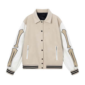 Chaqueta Universitaria de Manga Larga para Hombre, Chaqueta de Béisbol con Logotipo Personalizado - Product Image 3