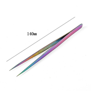 Pinzas de Cejas Profesionales de Acero Inoxidable de Marca Privada con Removedor de Vello Facial para Vello Encarnado, Gran Precisión, Punta Inclinada - Product Image 3