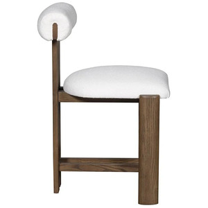 Silla de Bar Moderna de Madera Maciza, Taburete Tapizado para Comedor, Banco con Respaldo para Hogar, Bar y Hotel - Product Image 3