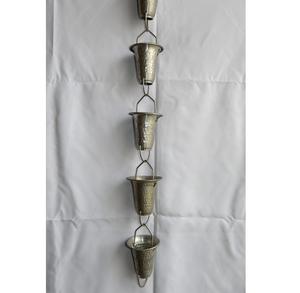 Garden Home Decorations Customized Outdoor Copper Flower Design Rain Chain Metal Aluminum and Copper Cup Rain Chain - Product Image 3