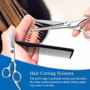 กรรไกรตัดผมสแตนเลสแบบมืออาชีพคุณภาพสูงกรรไกรตัดเนื้อเรียบเป็นมิตรกับสิ่งแวดล้อม - Product Image 5