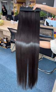 Extensions de cheveux Remy vietnamiens vierges vente en gros 100% cuticules de cheveux humains alignés os droit trame unique - Product Image 3