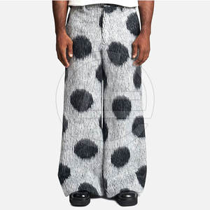 Pantalons de survêtement Mohair en tricot à la mode avec coupe ample et chevilles coniques pour hommes Pantalons de survêtement en mélange Mohair de haute qualité - Product Image 1