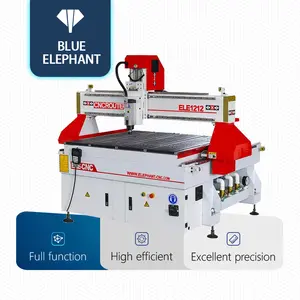 Blue Elephant 1212 Cnc Router Mesin Ukir Pemotong Kayu untuk Aluminium Diskon 1200X1200Mm Meja Kerja