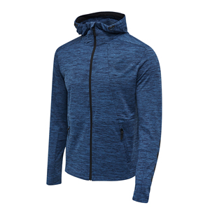 Sweat à capuche pour homme de haute qualité avec fermeture éclair tissu tricoté respirant avec logo personnalisé grande taille col à capuche d'hiver OEM ODM - Product Image 1