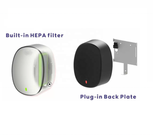 Secador de manos automático sin escobillas compatible con ADA para baños de hotel, aire caliente de alta velocidad con filtro HEPA compatible con inodoro - Product Image 2