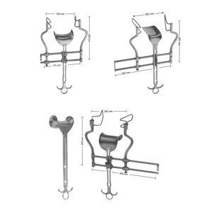 Lames latérales pour rétracteur Balfour, lame centrale profonde de 60 mm, 47x80 mm, rétracteur Balfour uniquement, taille personnalisable, retracteur - Product Image 1
