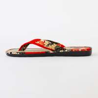 Sandales japonaises Tatami Setta Zori en herbe d'Igusa rouge et coton, pantoufles traditionnelles 26,5 cm, fabriquées au Japon, vente en gros